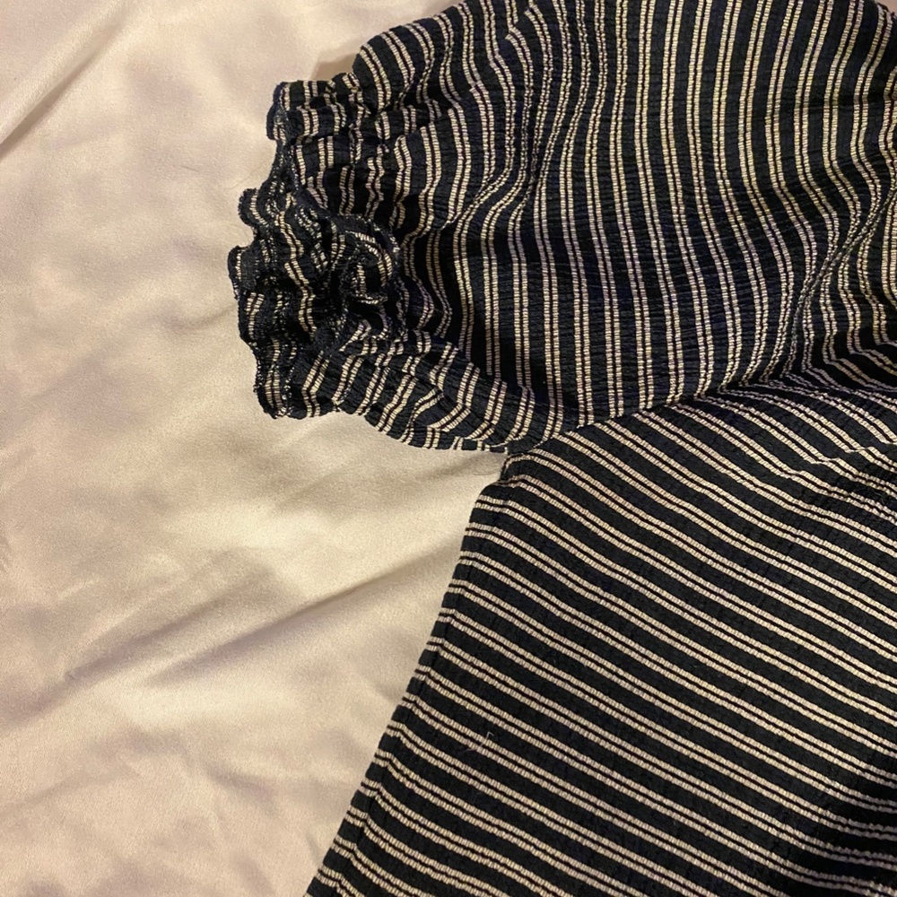 Madewell Texture & Thread Stripped Peasant Top - image 2